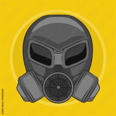 Post Apocalyptic Gas Mask Cartoon Stock Vector Adobe Stock