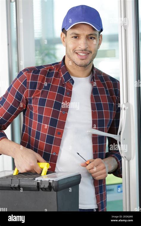 Professional Service Man With Toolbox Stock Photo Alamy