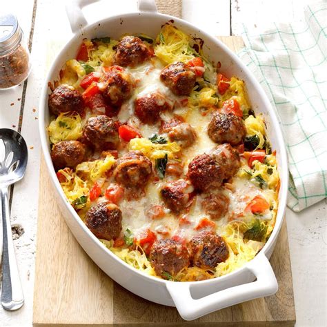 Spaghetti Squash Meatball Casserole Recipe With Video How To Make It