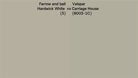 Farrow And Ball Hardwick White 5 Vs Valspar Carriage House 6003 1C