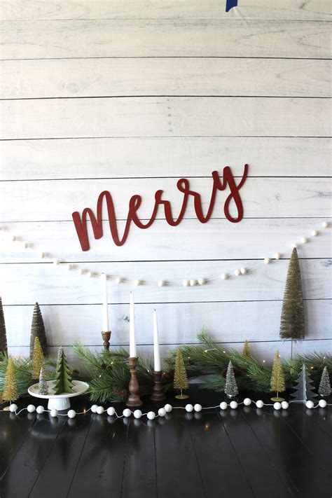 Merry Sign // Wood Merry Sign //christmas Decor // Holiday | Etsy