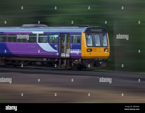 Northern Rail Northern Trains Class Pacer Train Panned At Speed