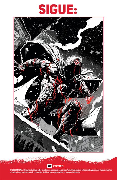 Moon Knight Black White Blood Marmota Comics