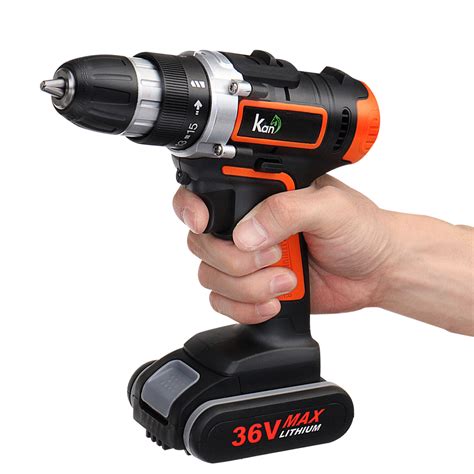 Nouveau V Led Light Cordless Electric Drill Double Speed Digital