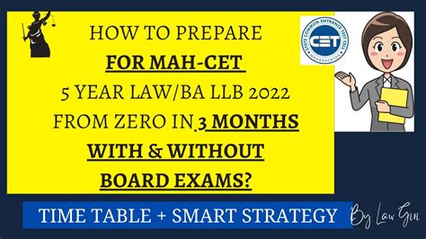 How To Prepare For Mh Cet Law Year In Months From May Mh