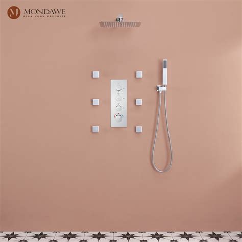 Mondawe Herathena 3 Functions Wall Mounted Luxury Shower System With 6