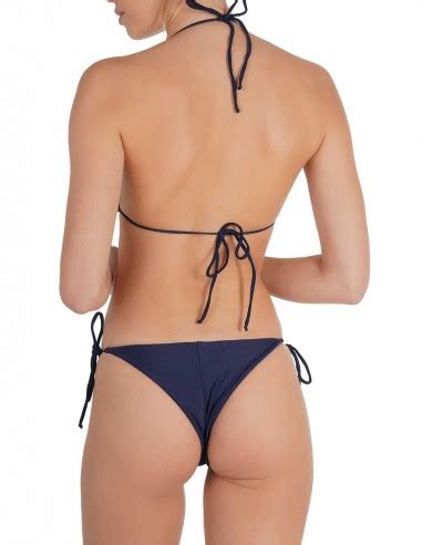 Bikini Triangolino Liscio Senza Coppe Con Slip O Brasiliana Con Fiocchi