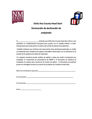 Fillable Online Nmsu Do A Ana County Head Start Physical Exam Form