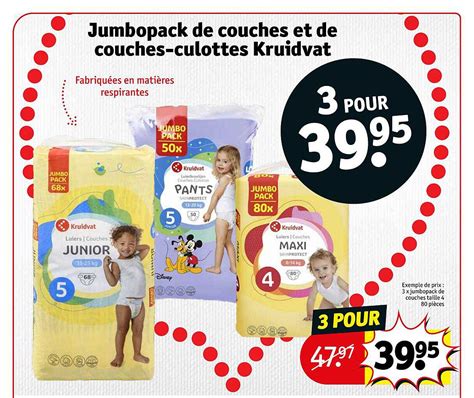 Promo Jumbopack De Couches Et De Couches Culottes Kruidvat Chez