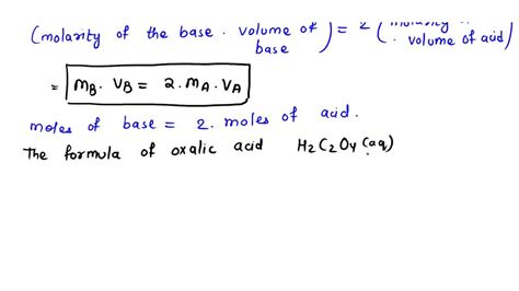 Solved Consider The Following Reaction Between Oxalic Acid H2c2o4aq And Potassium Hydroxide