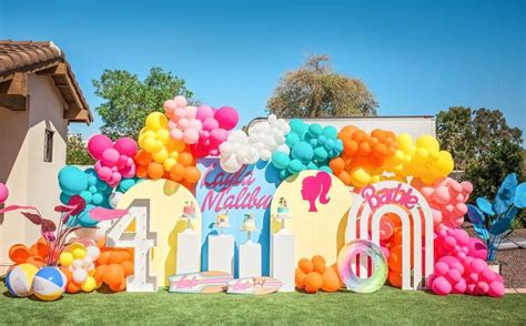 Malibu Barbie Backdrop Wooden Arch Backdrops Barbie Backdrop Barbie