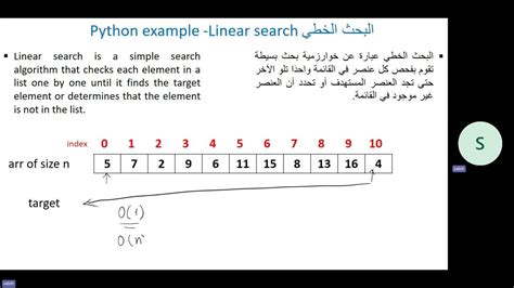 Python P33 Linear Search بايثون الجزء 33 البحث الخطي Youtube