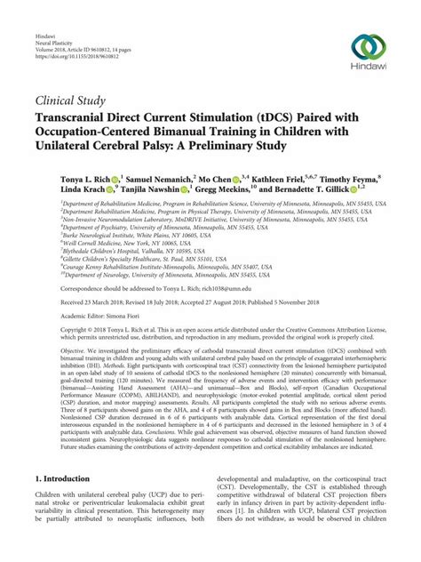 PDF Transcranial Direct Current Stimulation TDCS Paired With