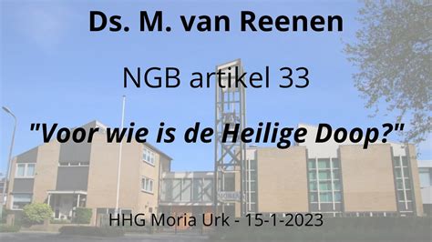 Hhg Moria Uur Ds M Van Reenen Youtube