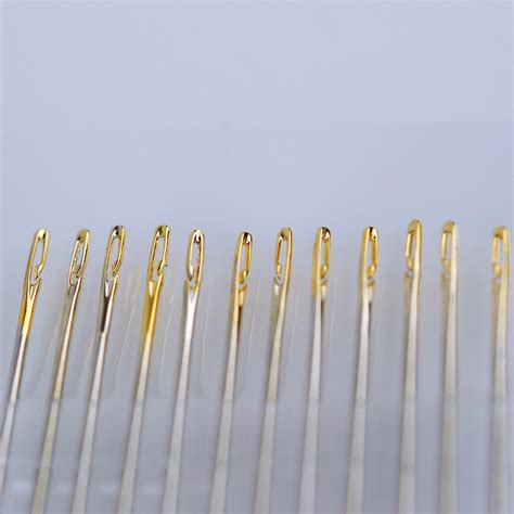 X Self Threading Sewing Needles Assorted Sizes Easy Thread Big