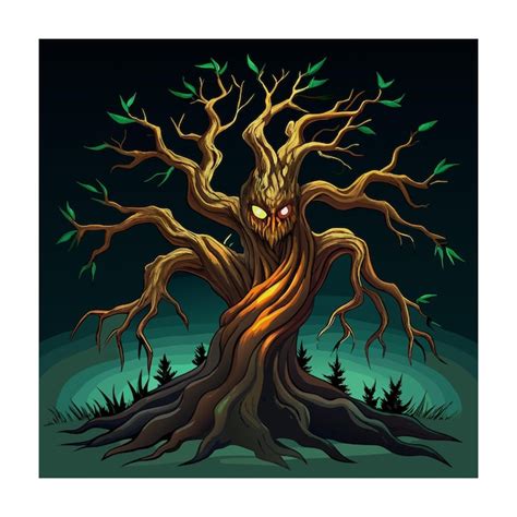 Horror Tree Vector Illustration Premium Ai Generated Vector