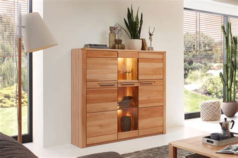 Innostyle Highboard Nature One 1218FF22 inklusive Beleuchtung Möbel