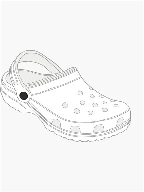 "Croc Socks (White)" Sticker for Sale by hbiemiller | Redbubble