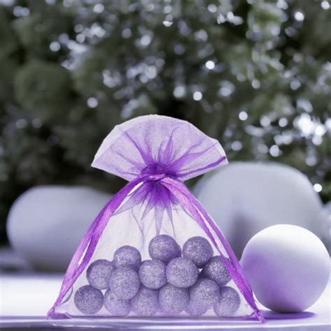 Uds Bolsas De Organza X Cm Violeta Oscuro Saketos