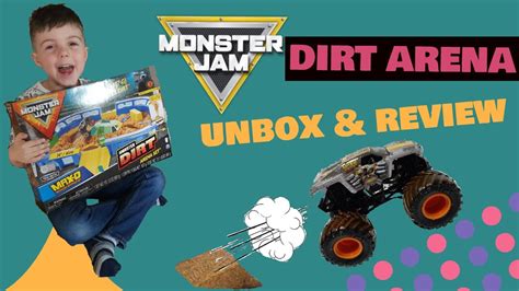 Brand New Monster Jam Monster Dirt Arena Kinetic Sand Toy Set Unbox