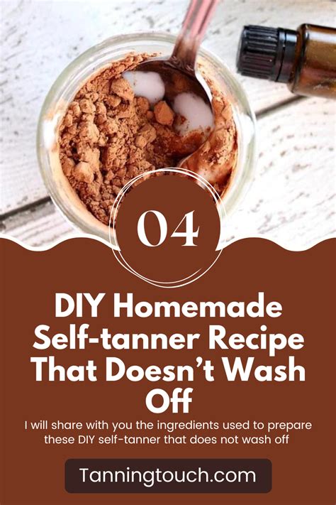 Diy Homemade Self Tanner Recipe That Doesnt Wash Off Self Tanner