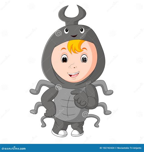 Cute Kids Wearing Animal Costumes Stock Vector - Illustration of child