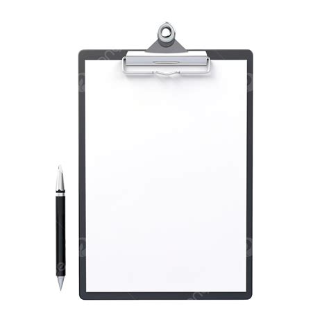 White Clipboard Checklist Paper With Check Pencil Isolated Project Plan