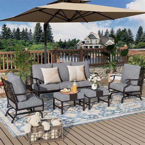 Amazon Mixpatio Patio Furniture Set Pcs Outdoor Patio Furniture