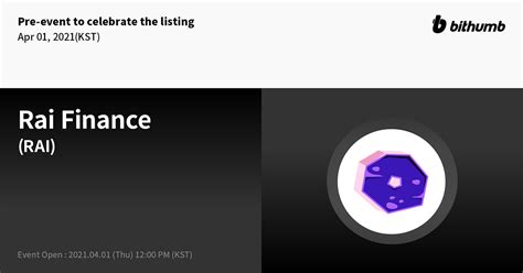 event rai financerai listing pre event  bithumbofficial