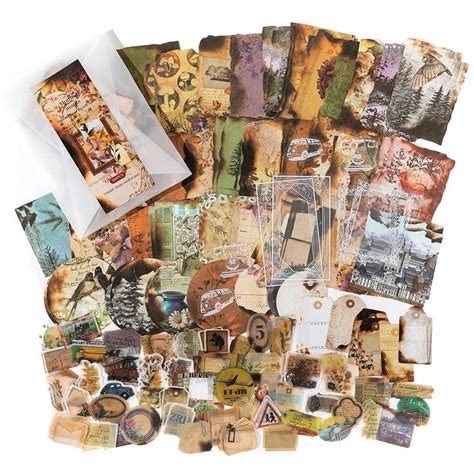 La Laila Aesthetic Scrapbook Supply Pack Stickers Paper