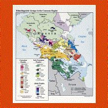 Map Of Ethnolinguistic Groups In The Caucasus Region 1995 Maps Of