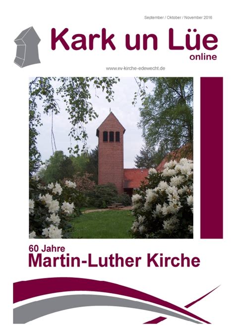 Kark Un L E Jahre Martin Luther Kirche Ev Luth