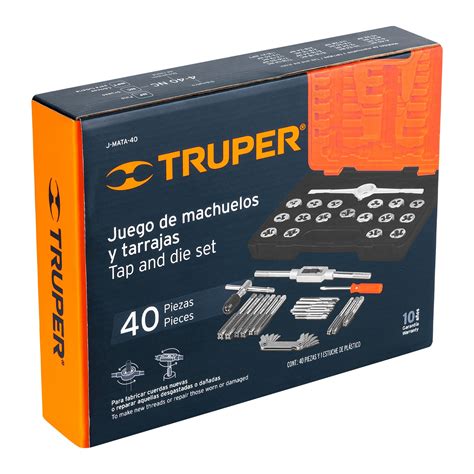 Juego De 40 Piezas De Machuelos Y Tarrajas Truper Machuelos Y