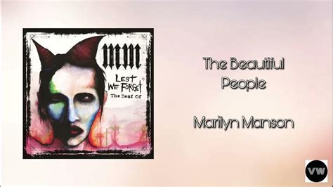 Marilyn Manson The Beautiful People Clean Version Youtube