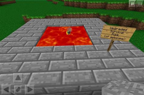 My Lava Pool In Minecraft Pe Minecraft Pe Minecraft Lava