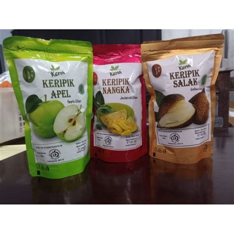 Jual Keripik Buah Nangka Apel Salak Gram Kemasan Zipper Lock Kena