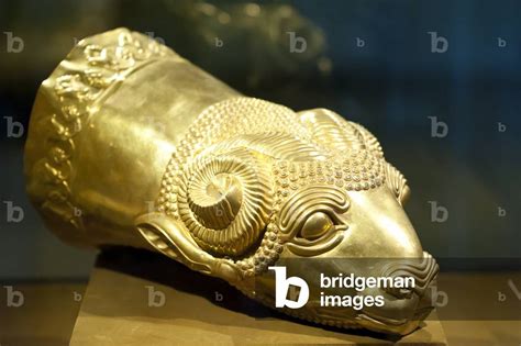 Gold Rhyton Rams Head As A Drinking Vessel Pre Islamic Art Persian