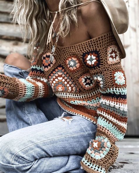 Boho Knit Sweater Crochet Clothes Boho Crochet Boho Fashion