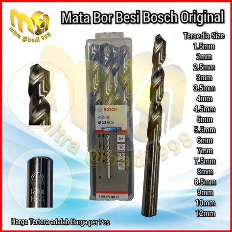 Jual BOSCH Mata Bor Besi 10mm HSS G Shopee Indonesia