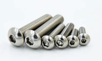 Stainless Steel Hexagon Socket Button Head Screws ASME ANSI B18 3 4m