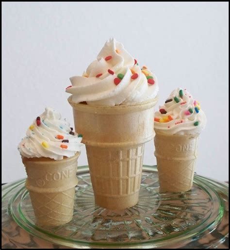 Mini And Regular Ice Cream Cones Cupcakes