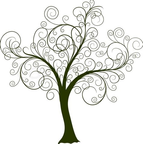 Decorative Tree Vector Illustration Stock Vector Colourbox