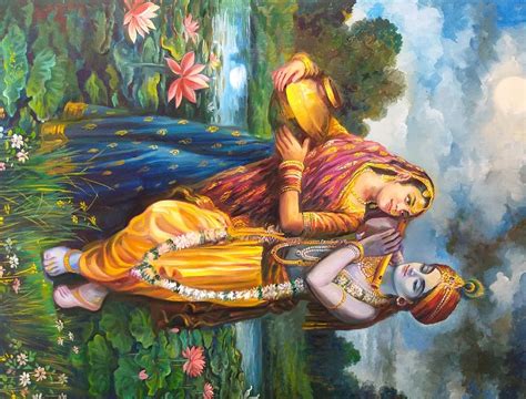 Radha Krishna Painting By Vishal Gurjar Fine Art America