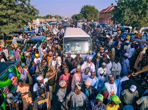 Photos Gawunagaro Campaign Train Lands At Dawakin Kudu Warawa