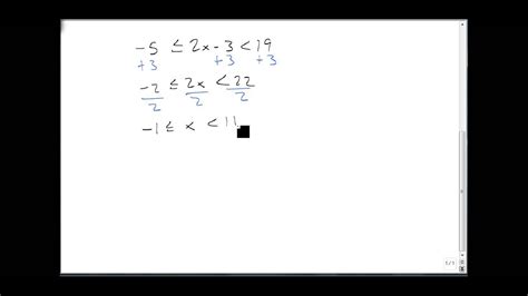 Solve Double Linear Inequalities Youtube