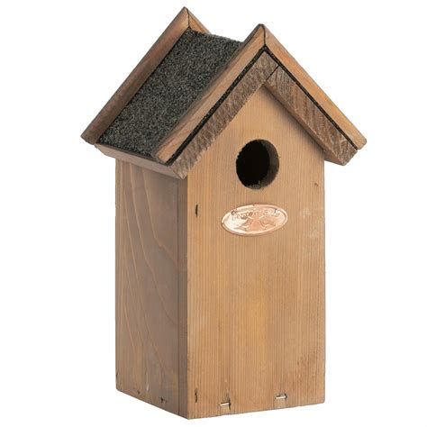 Houten Vogelhuisje Nestkastje Met Bitumen Punt Dakje X Cm