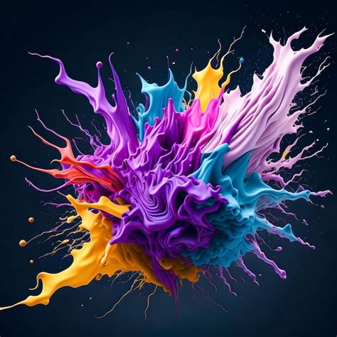 Foto Gratis Pintura De Colores Sobre Un Fondo Negro Foto Premium