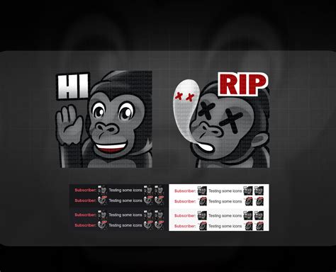 6 X Gorilla Twitch Emotes For Twitch Discord Mixer Or Youtube Etsy UK