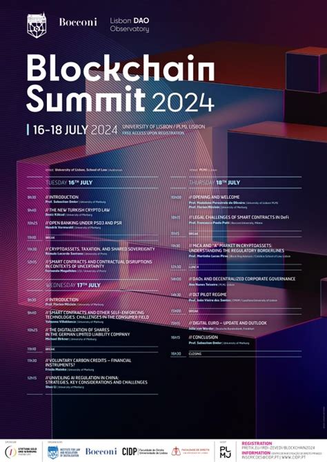 Termin Blockchain Summit Termine Rechtswissenschaften