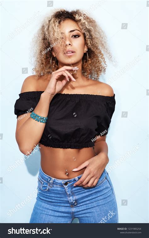 Portrait Blissful Sexy Hot Black Woman Stock Photo Shutterstock